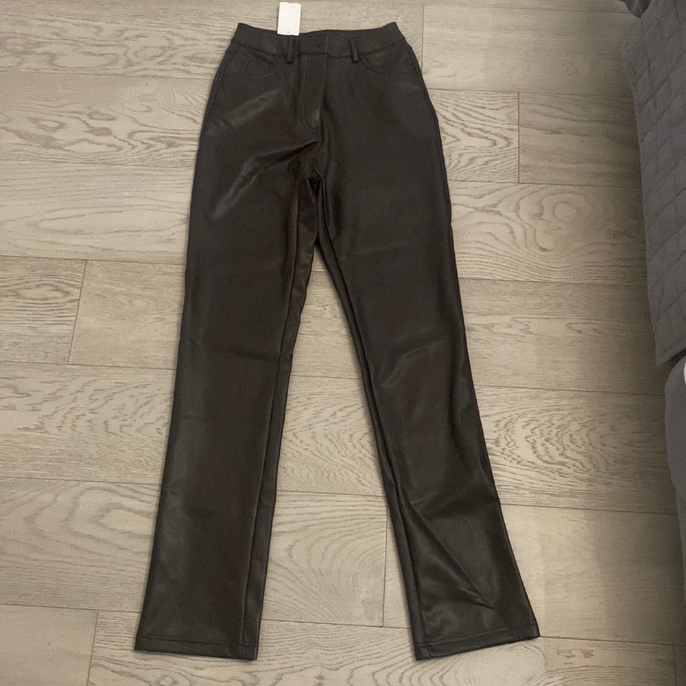 Brown Leather Jeans